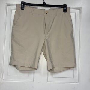 Greg Norman Collection Beige Flat Front Shorts